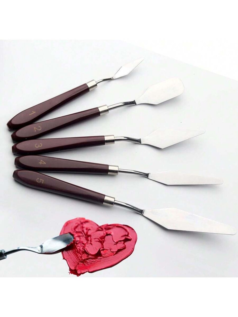 5-Piece Palette Knives Set, Stainless Steel Painting Knife Set